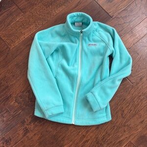 Teal fleece Columbia girls jacket